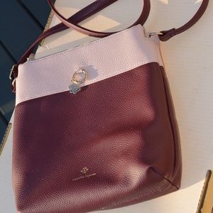 Nanette Lepore Crossbody Two Tone Burgundy/Pink